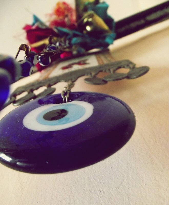 Blue evil eye amulet
