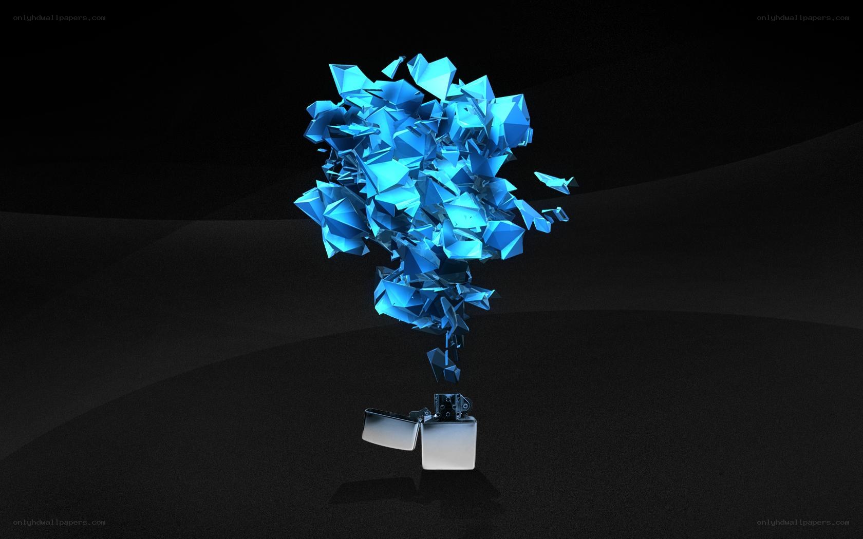 Blue explosion from lighter