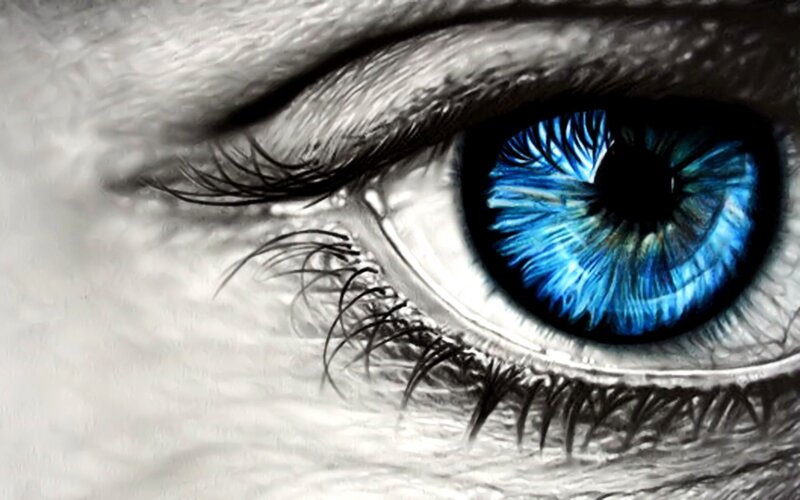 blue eye close-up art