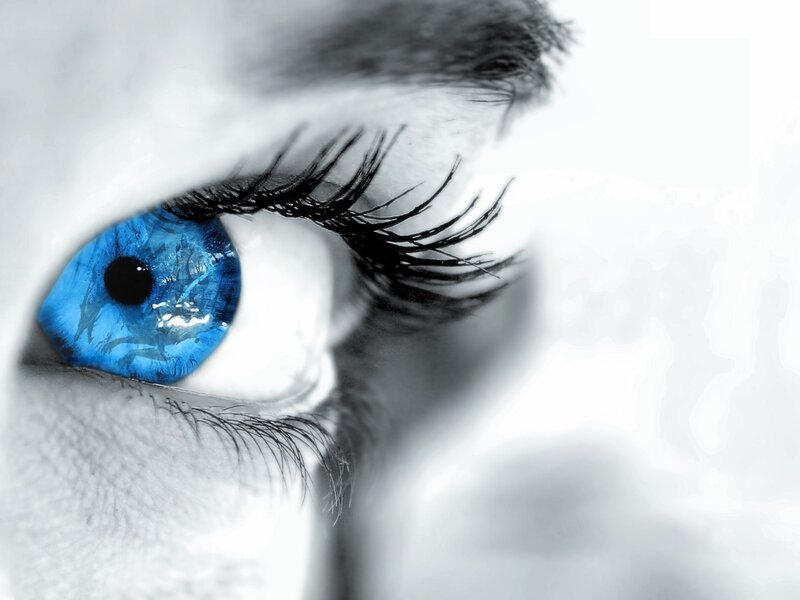 Blue Eye Close-up — Black