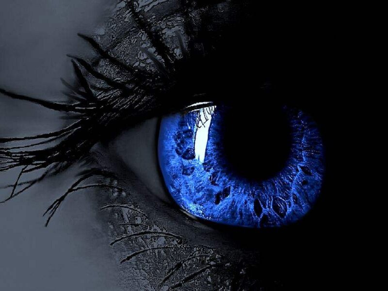 Blue Eye Close-up — Dramatic, Photograph, Eyelash, Iris