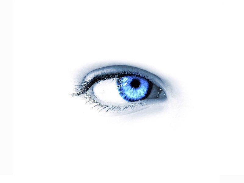 Blue Eye Close-up — Dramatic, Photograph, Eyelash