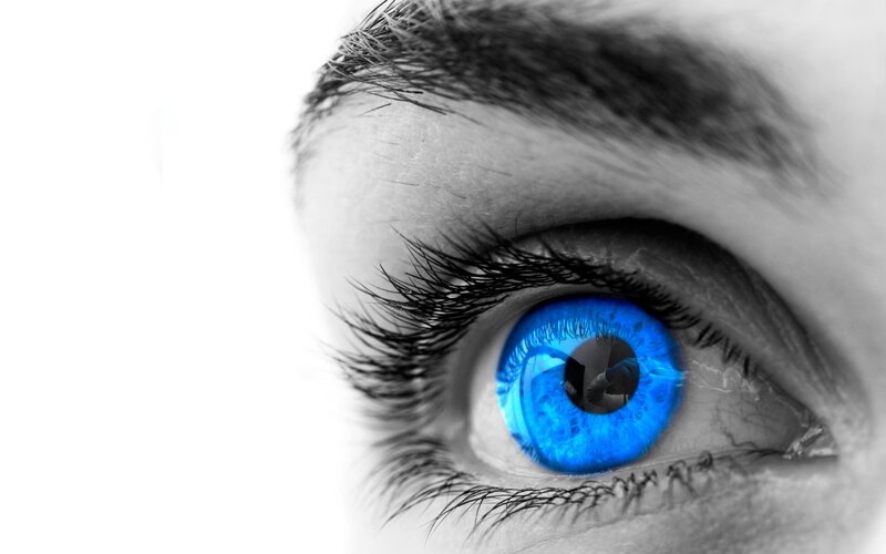 Blue Eye Close-up — Dramatic