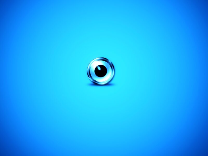 blue eye icon on blue background