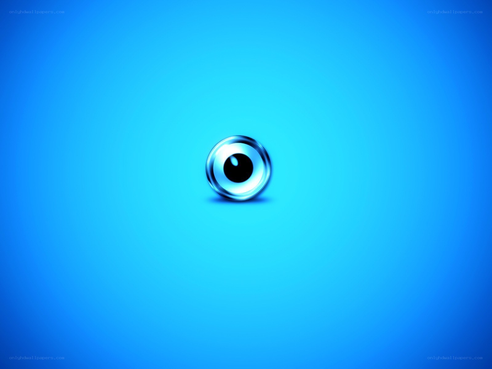 blue eye icon on blue background
