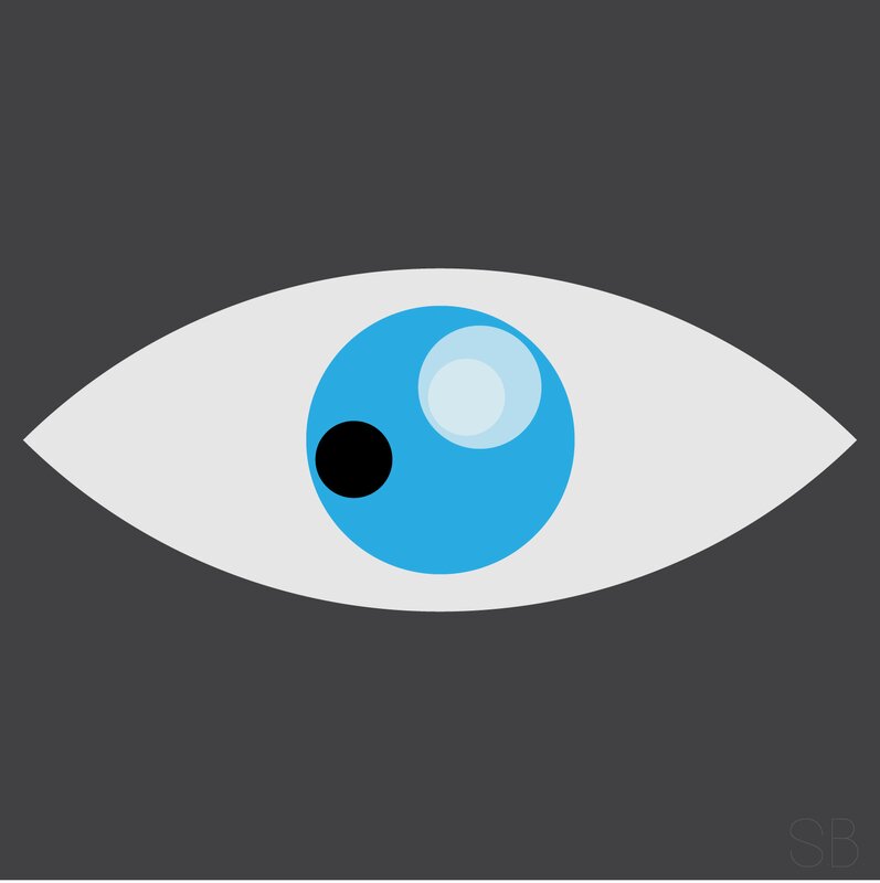 Blue Eye Illustration — Gray