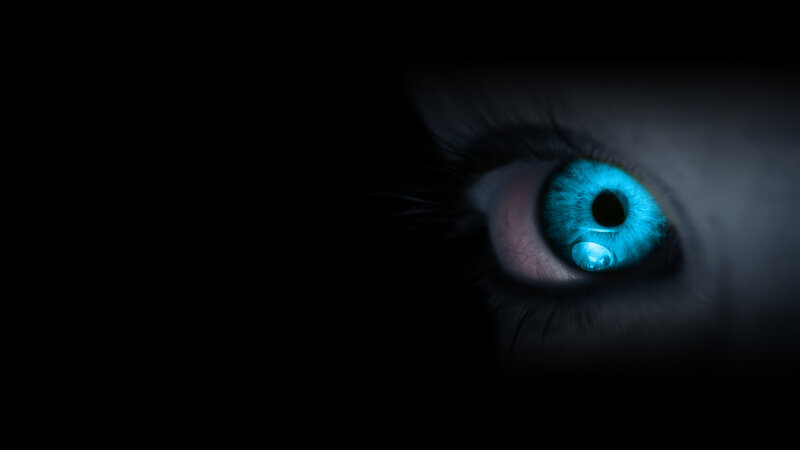 Blue Eye in Darkness — Dramatic, Night