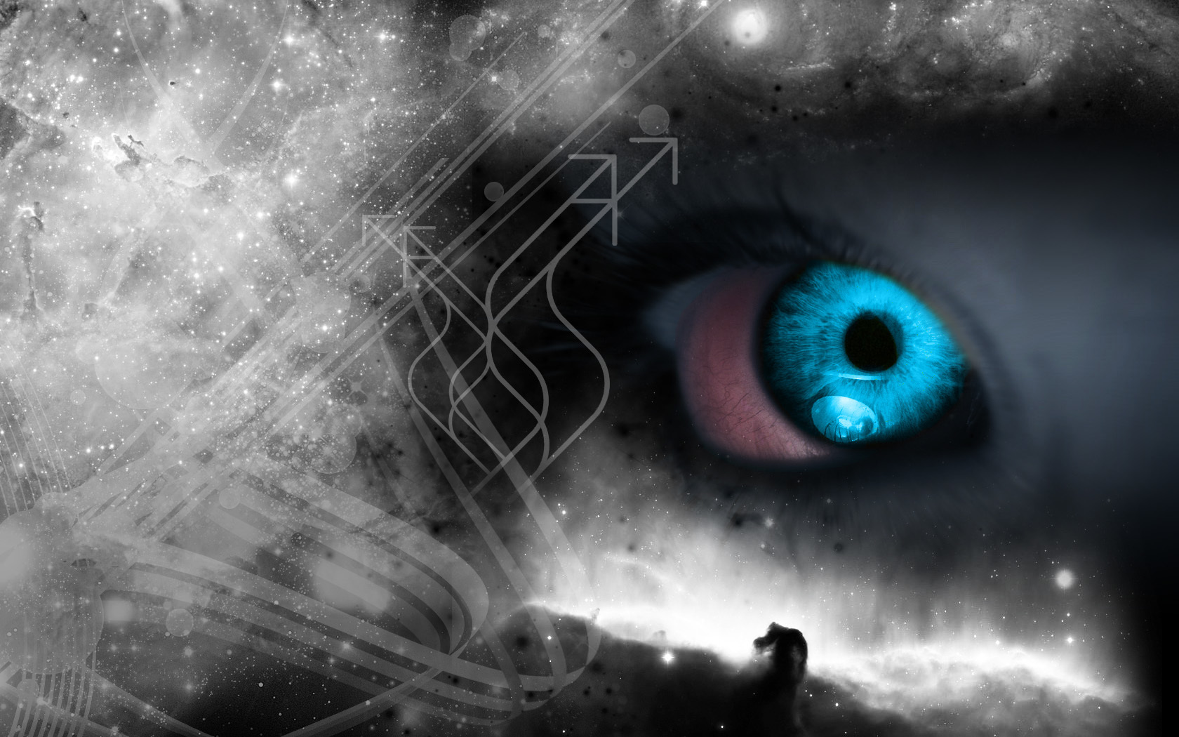 blue eye in space