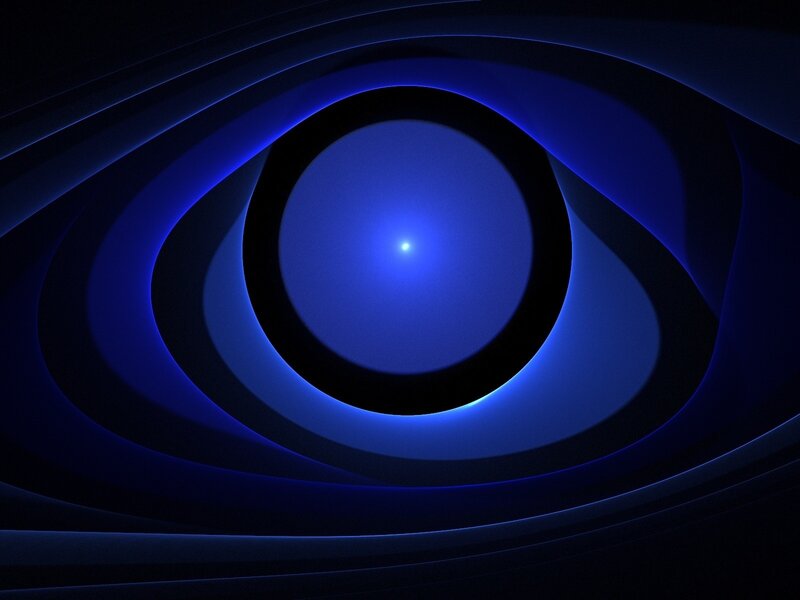 Blue Eye-shaped Design