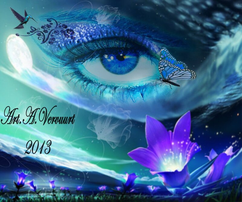 Blue Eye with Butterfly — Dreamy