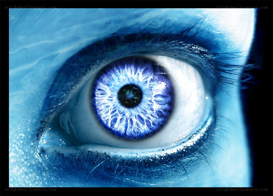 blue eye with cosmic iris