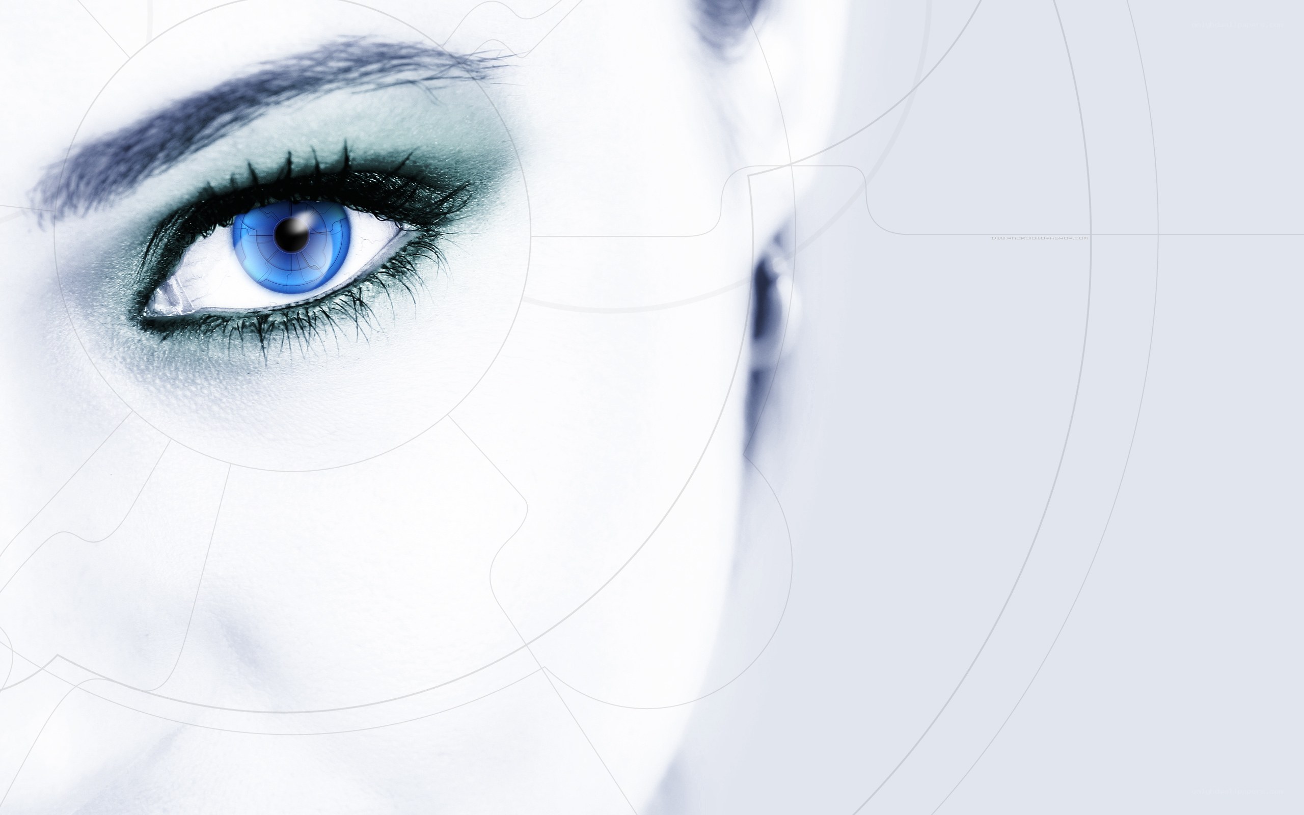 blue eye with digital overlay