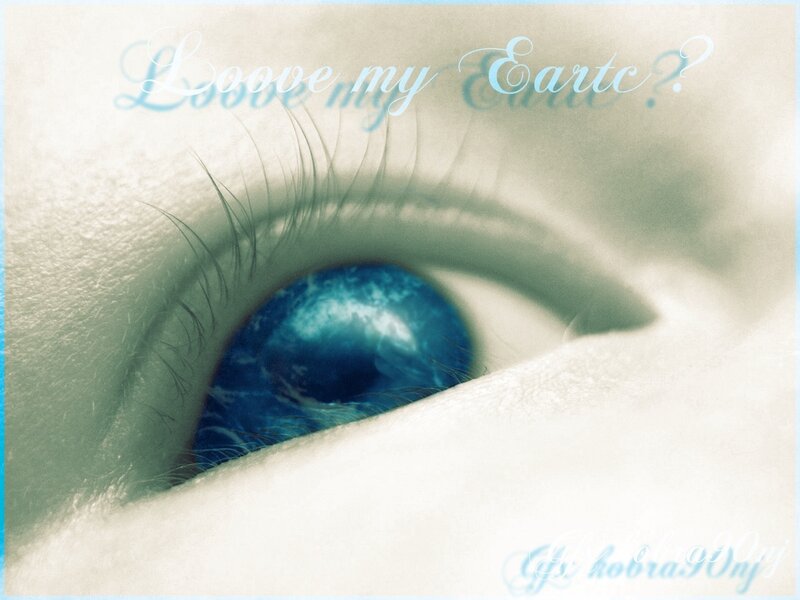 Blue Eye with Earth Reflection