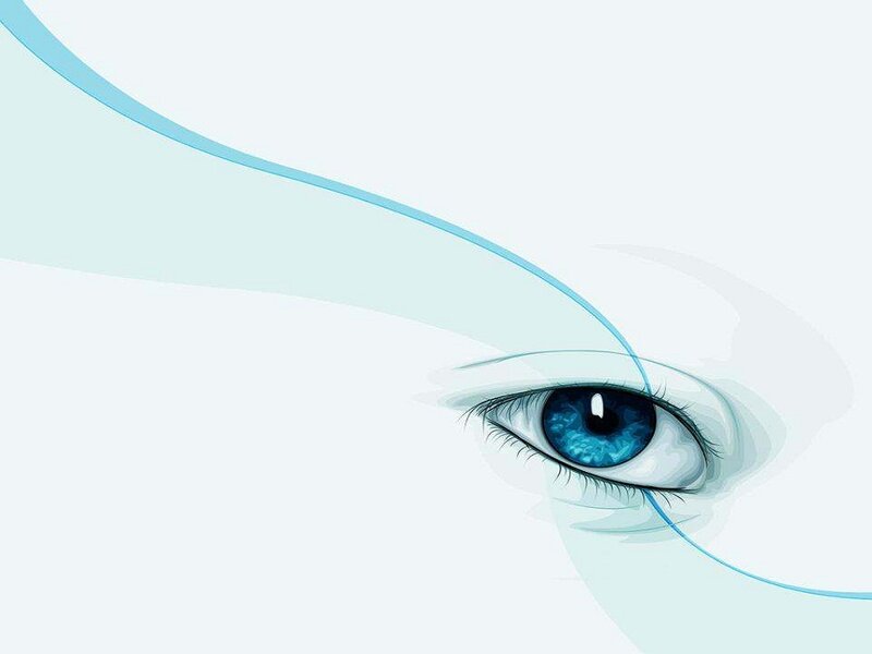 Blue Eye with Eyelashes — Calm