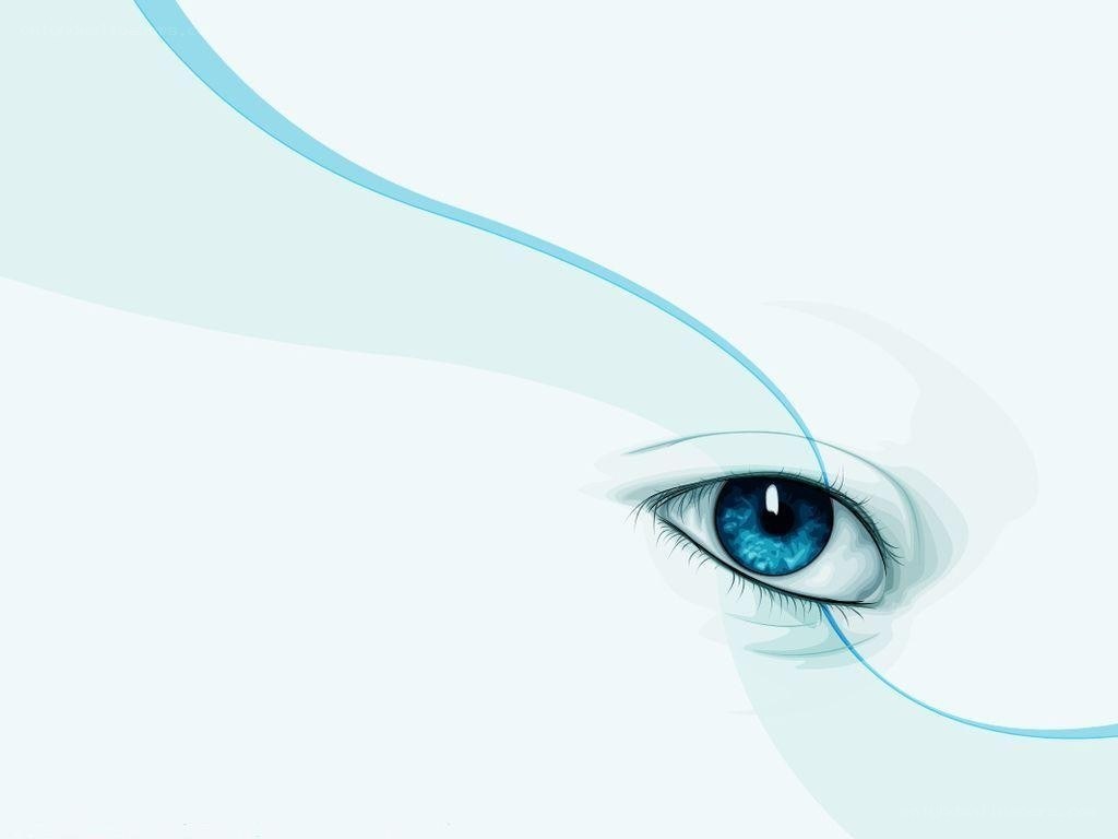 blue eye with flowing lines