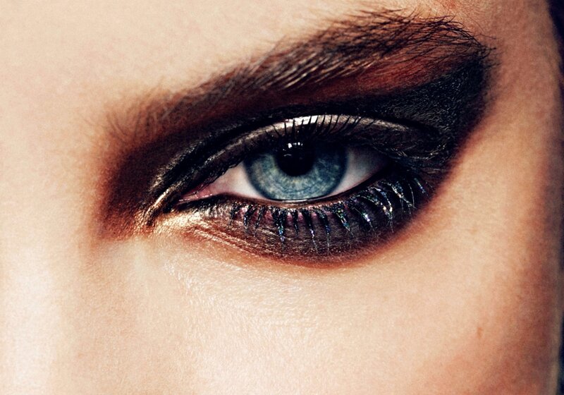 Blue Eye with Makeup — Dramatic, Photograph, Eyebrow