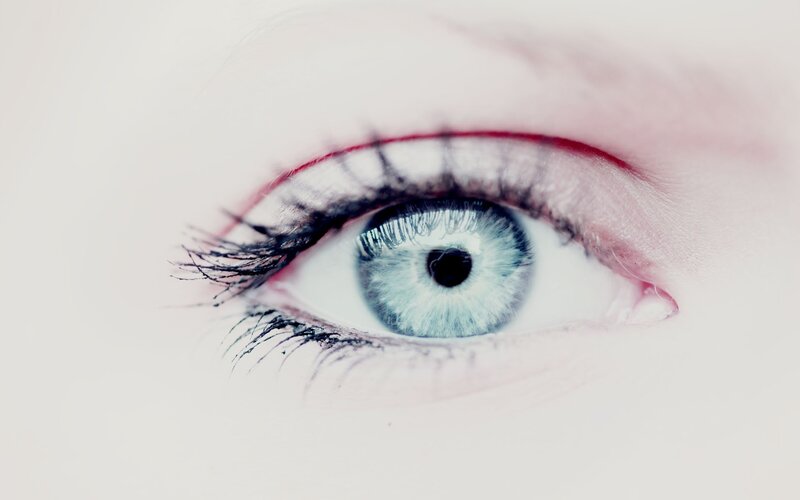 Blue Eye with Mascara