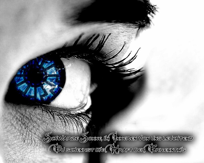 blue eye with text overlay