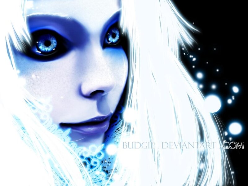 blue-eyed fantasy character portrait