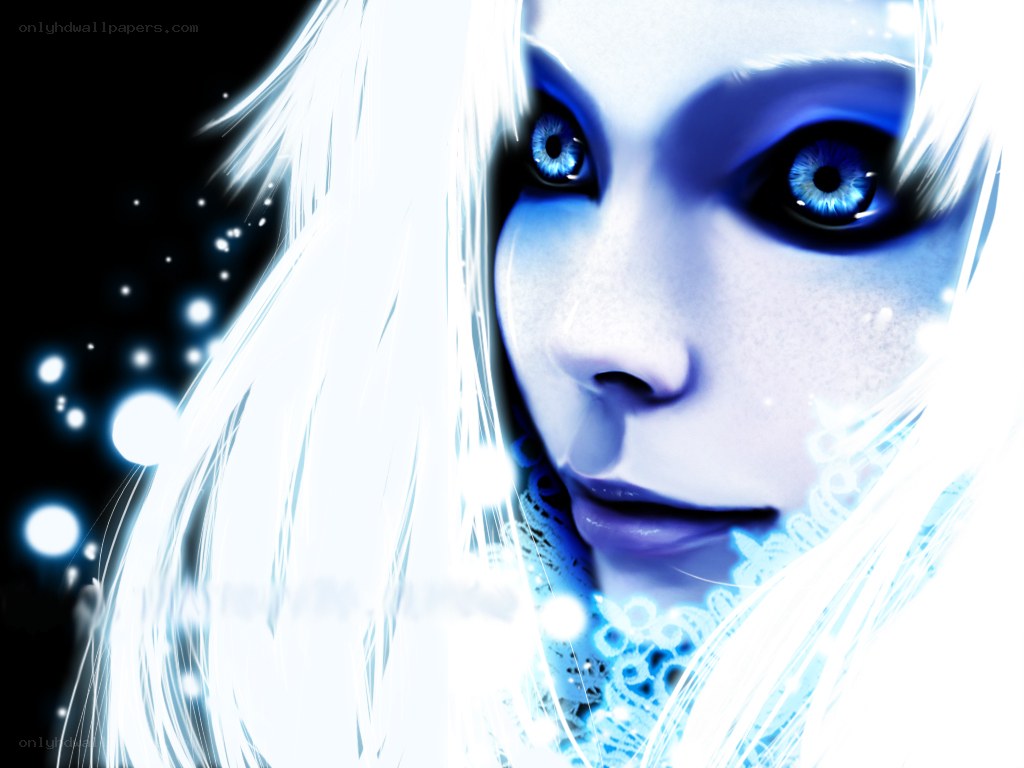 blue-eyed fantasy character
