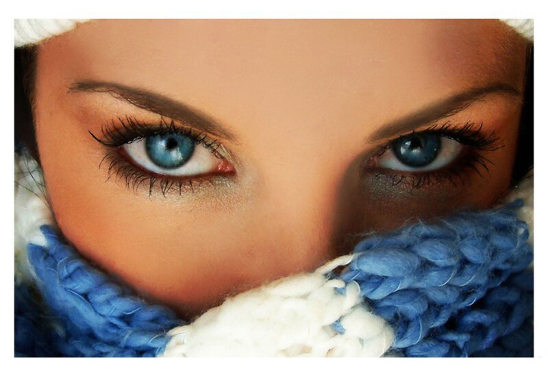Blue-eyed Woman — Blue, Intense
