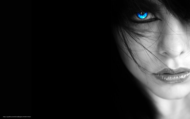 blue-eyed woman portrait