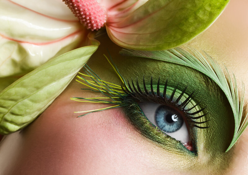 Blue-eyed Woman with Makeup
