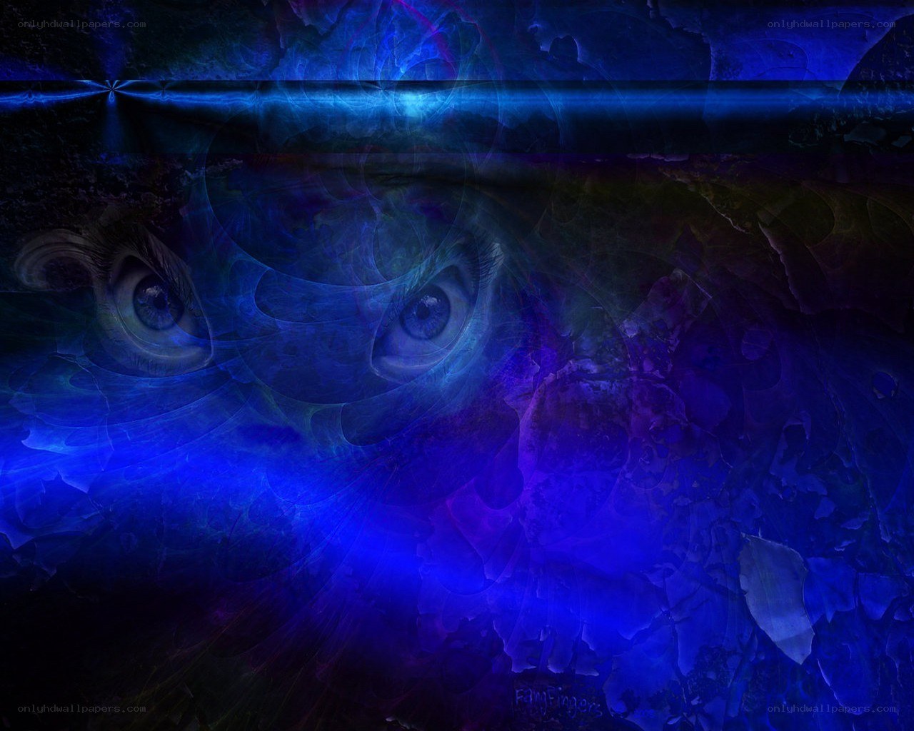 blue eyes abstract art