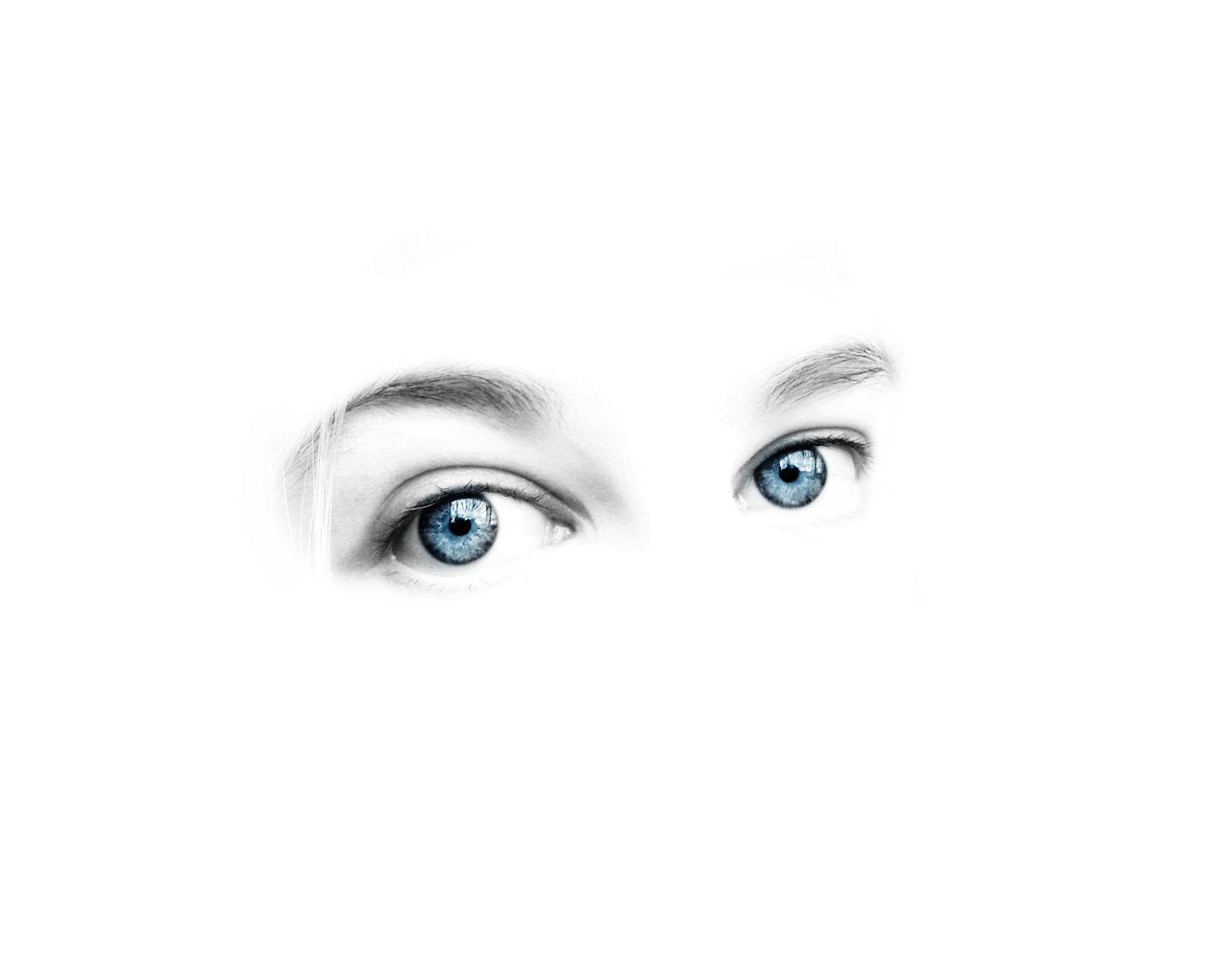blue eyes close-up