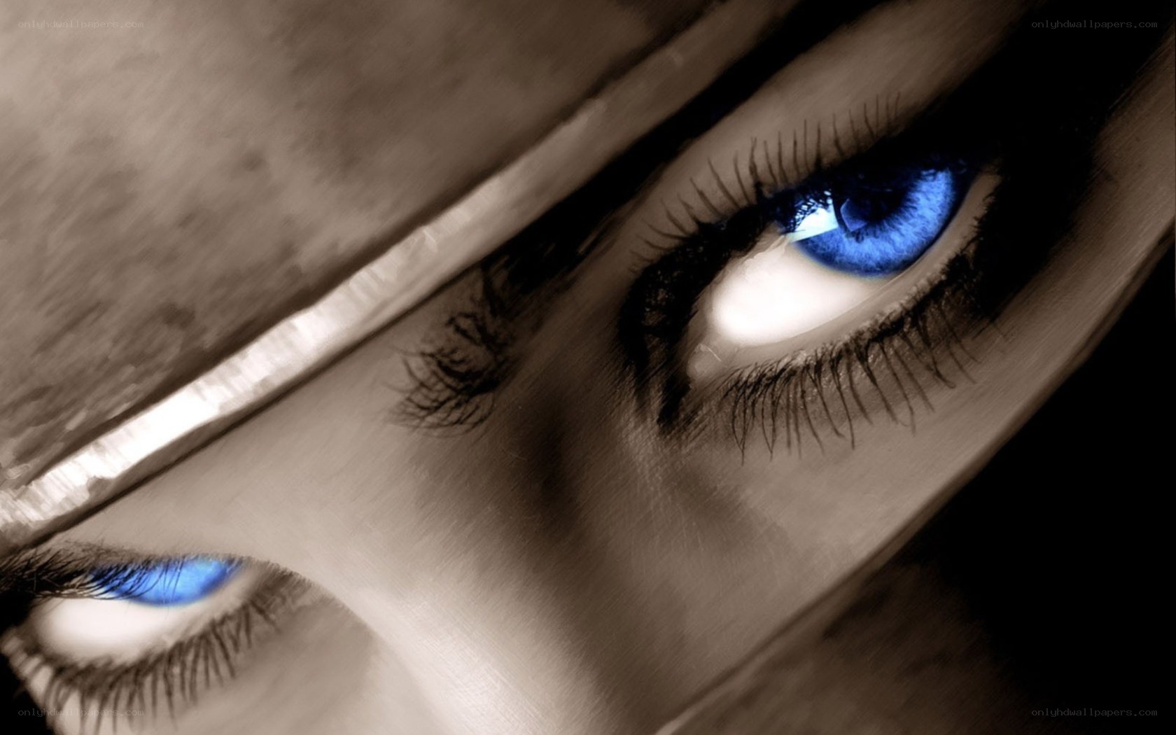 blue eyes close-up