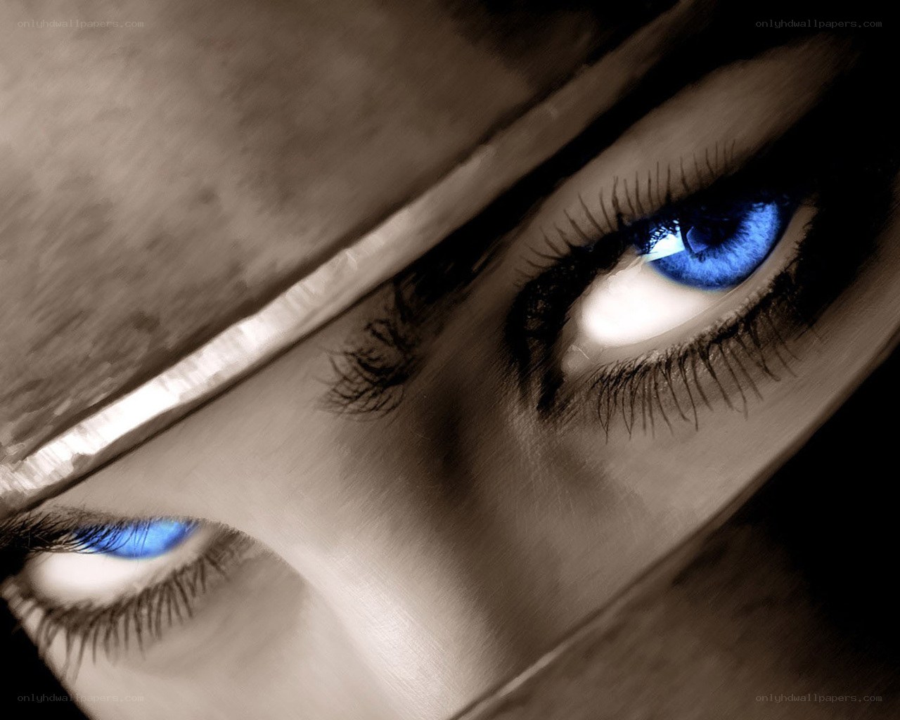 blue eyes close-up