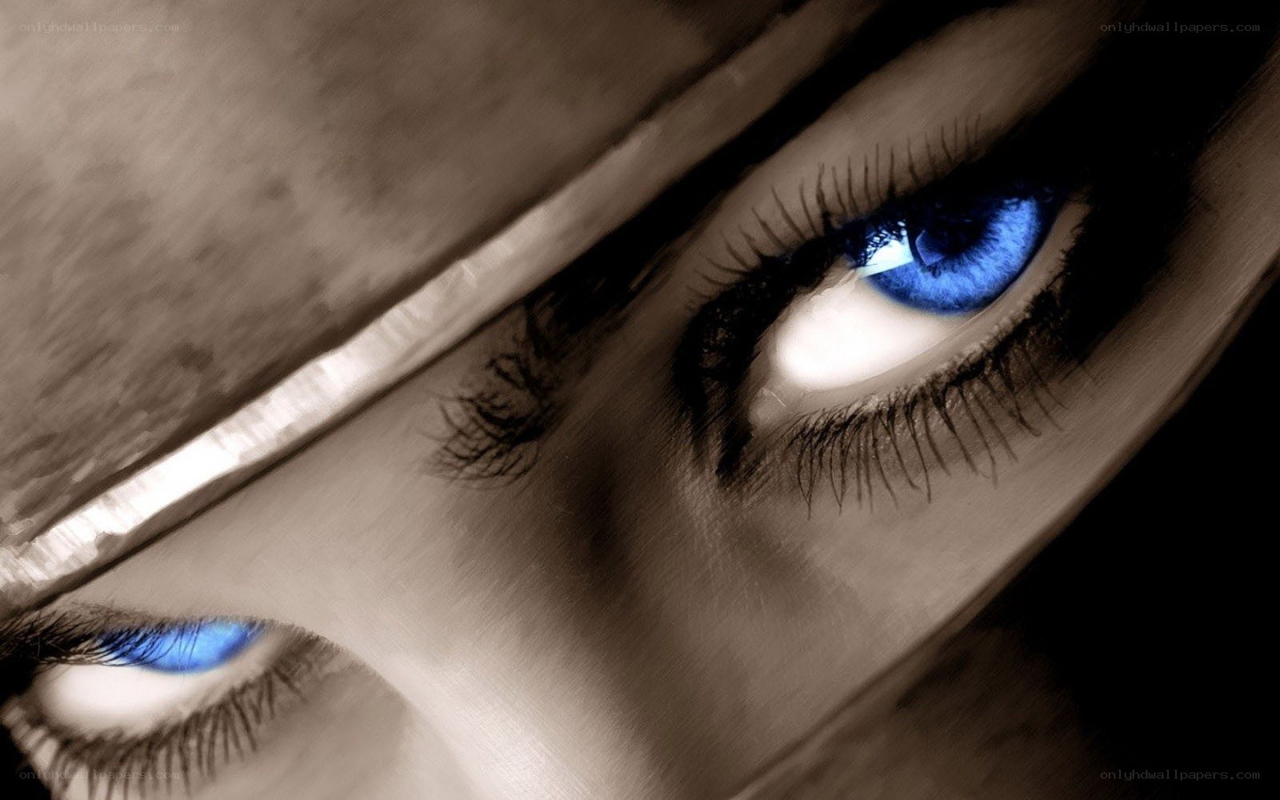 blue eyes close-up