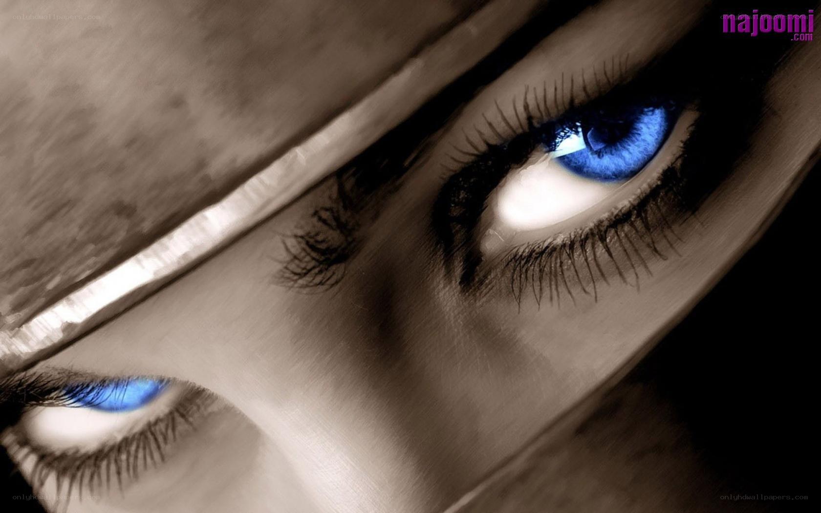 blue eyes close-up