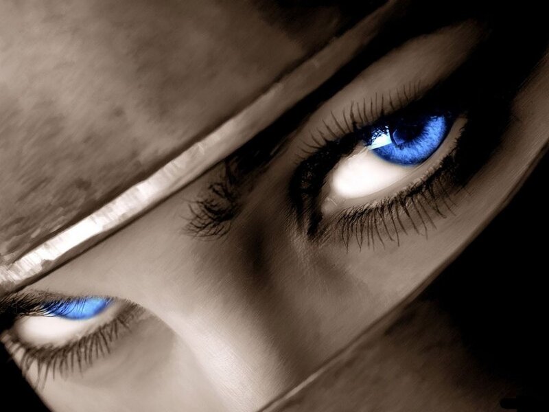 blue eyes close-up