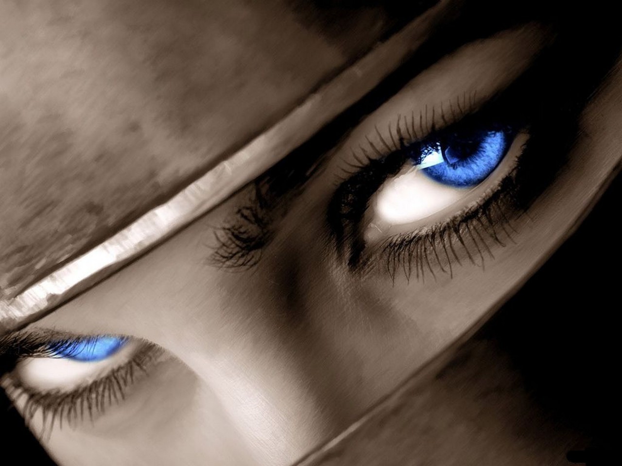 blue eyes close-up
