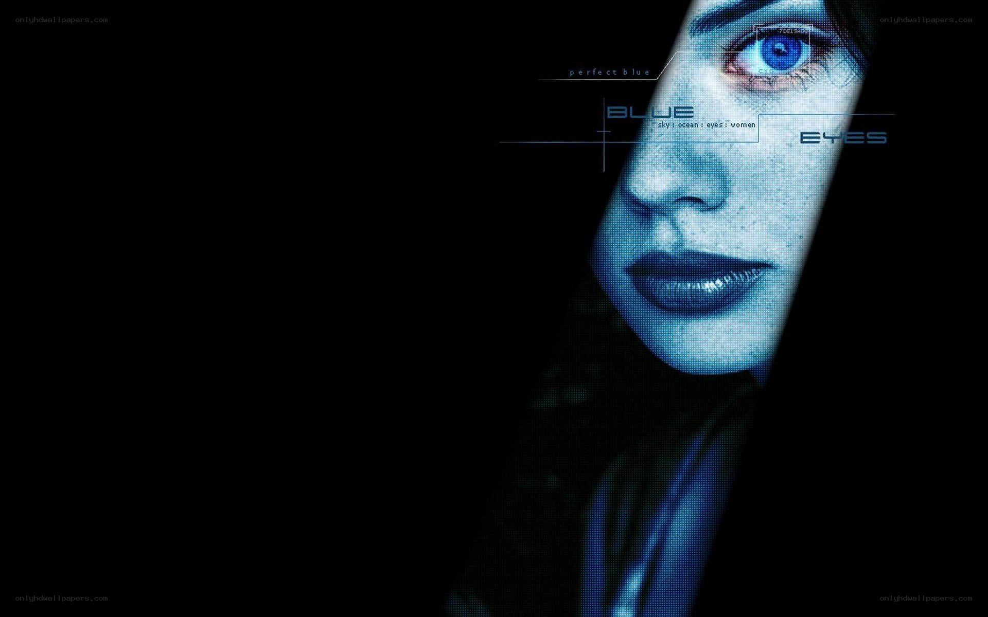 blue eyes digital portrait
