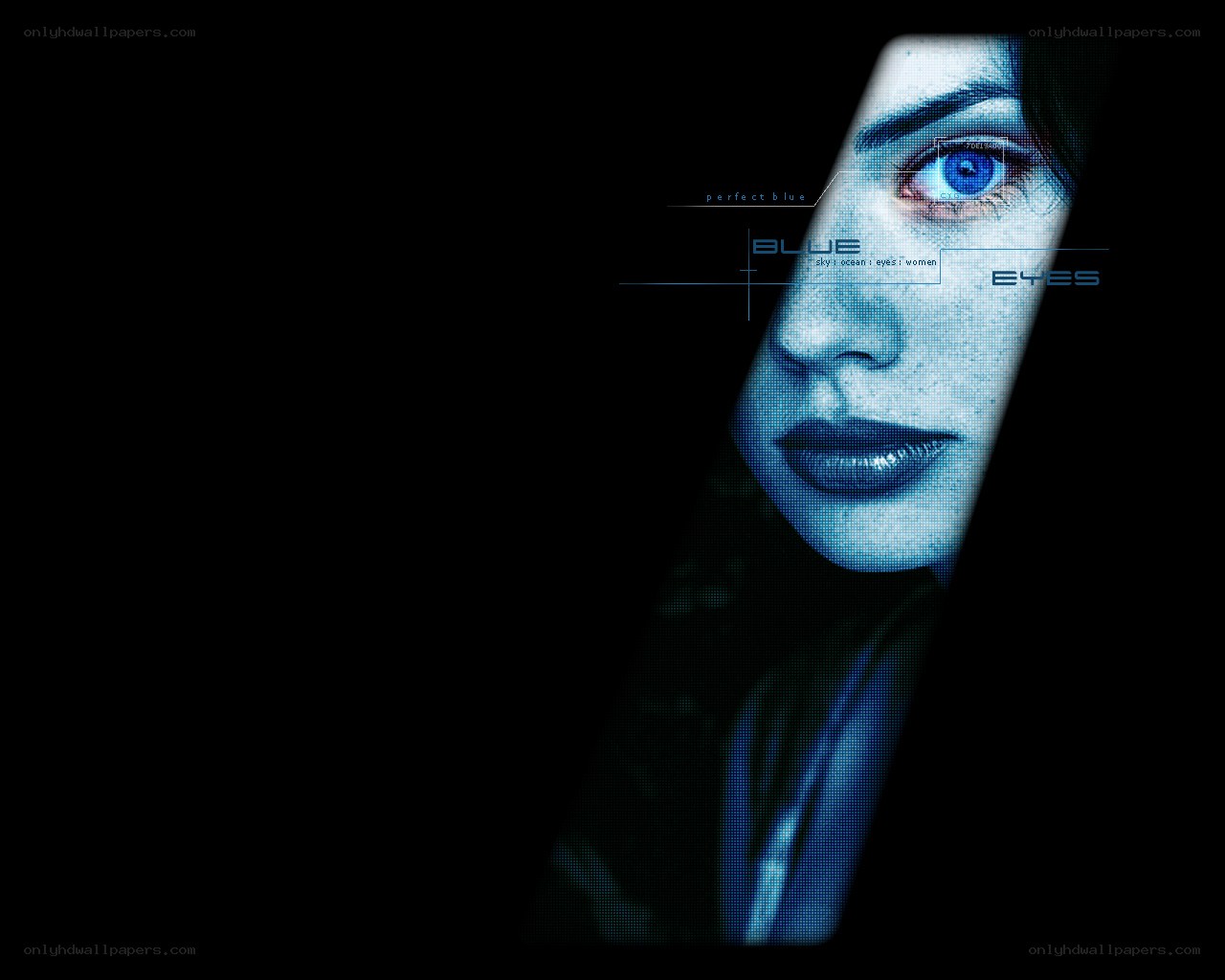 blue eyes digital portrait