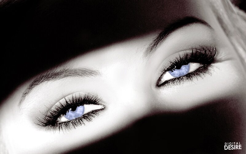 blue eyes in black and white