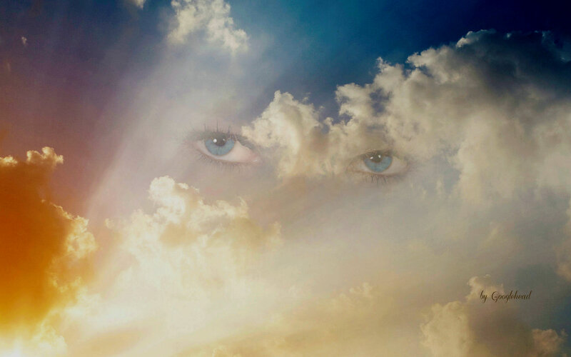 Blue Eyes in Clouds — Dramatic