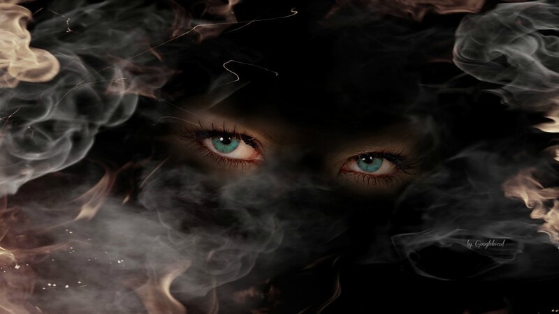 Blue Eyes in Smoke