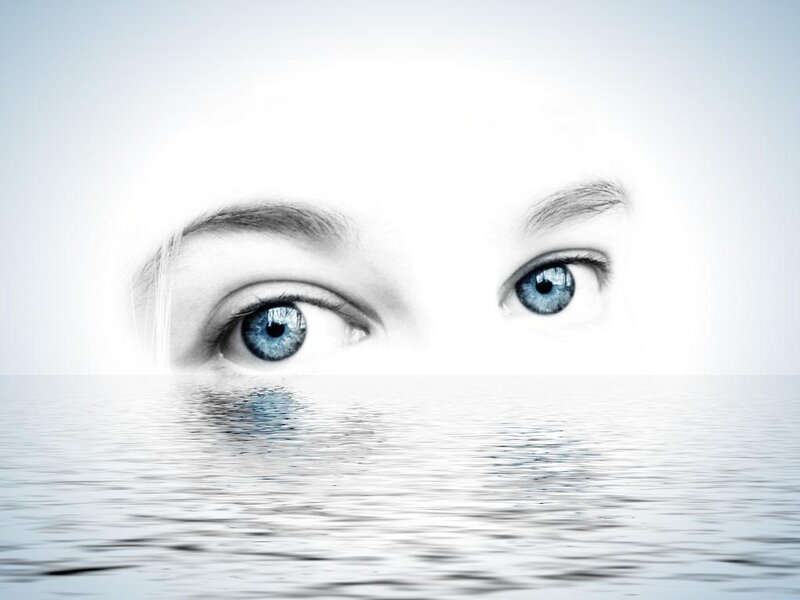 Blue Eyes in Water
