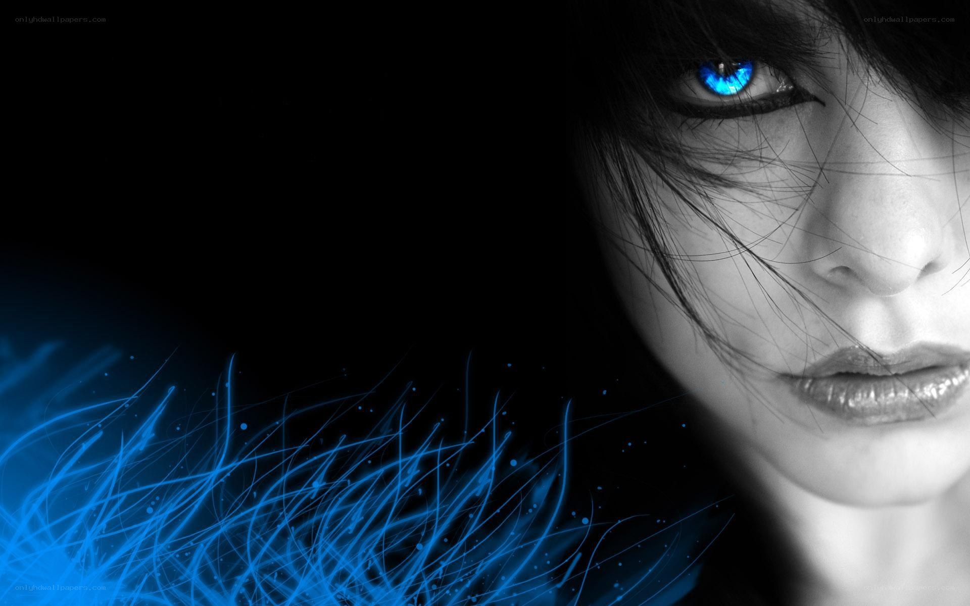 blue eyes portrait