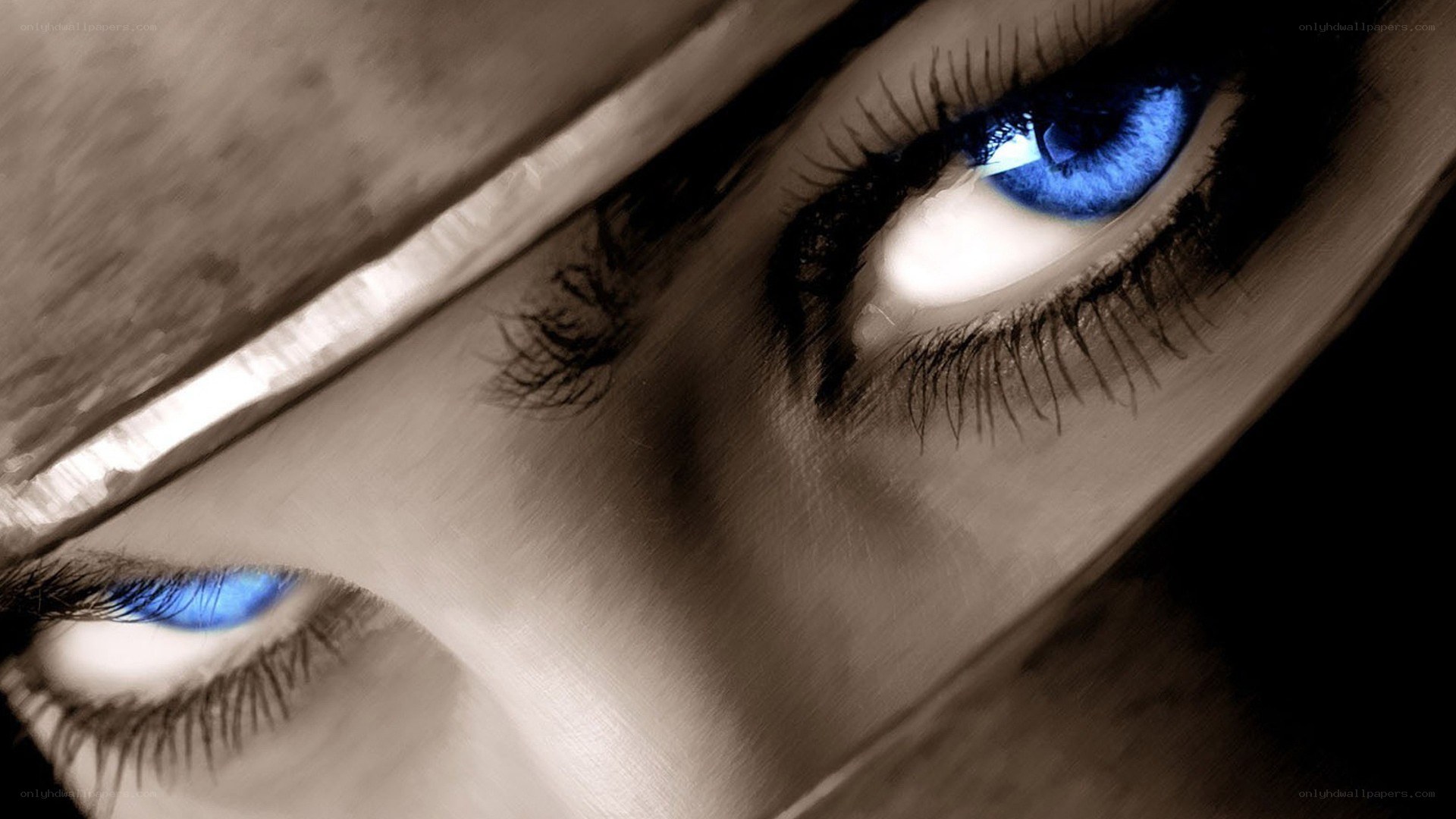 blue eyes under hood