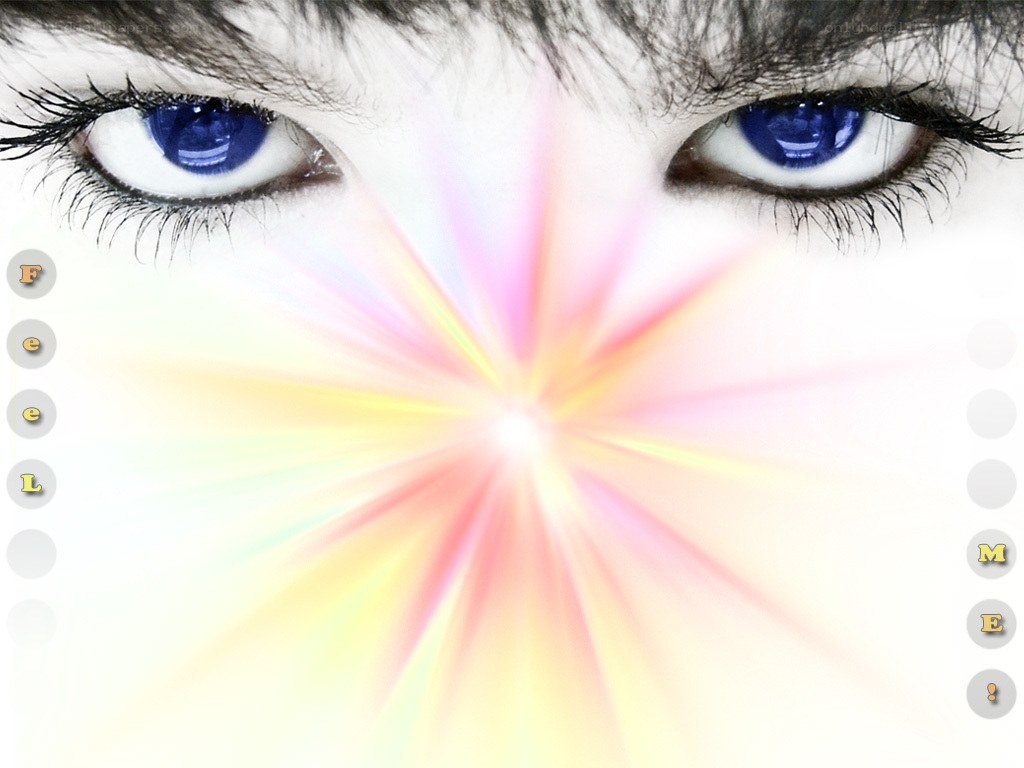 blue eyes with light burst