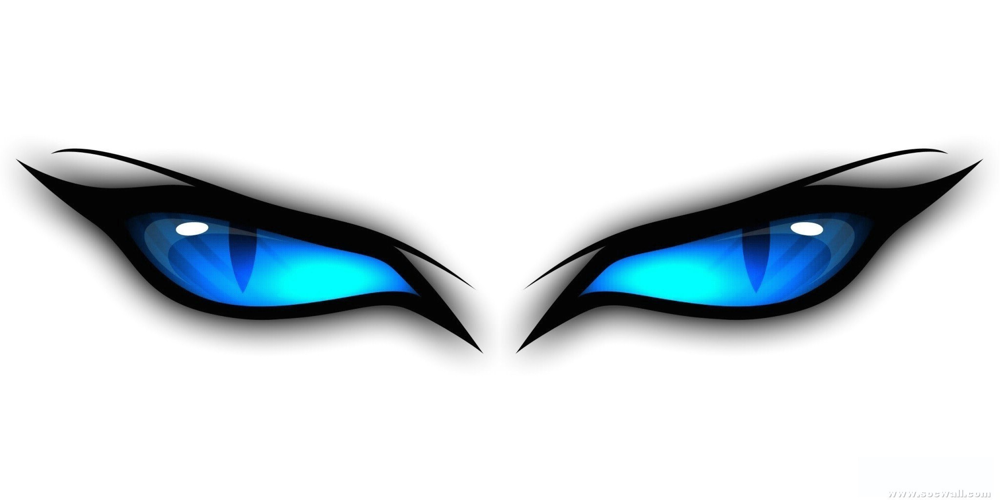 blue eyes with sharp pupils