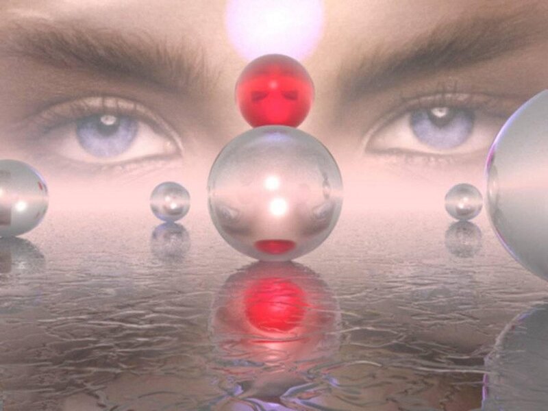 Blue Eyes with Spheres