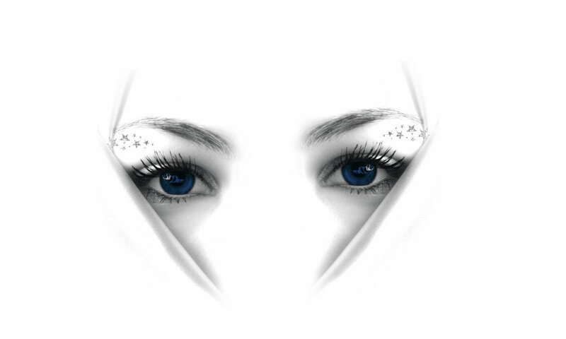 Blue Eyes with Stars