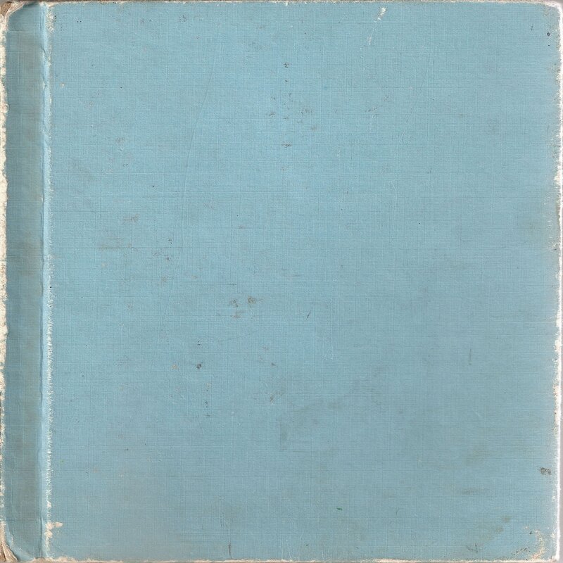 blue fabric book cover