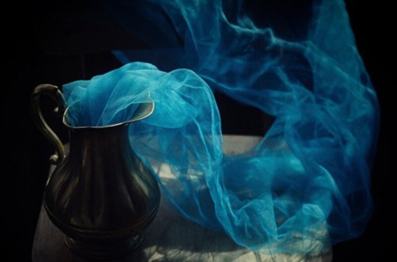 Blue Fabric in Pitcher