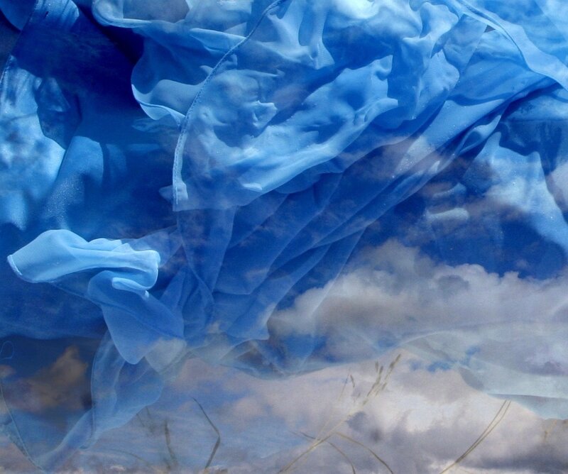 Blue Fabric over Sky